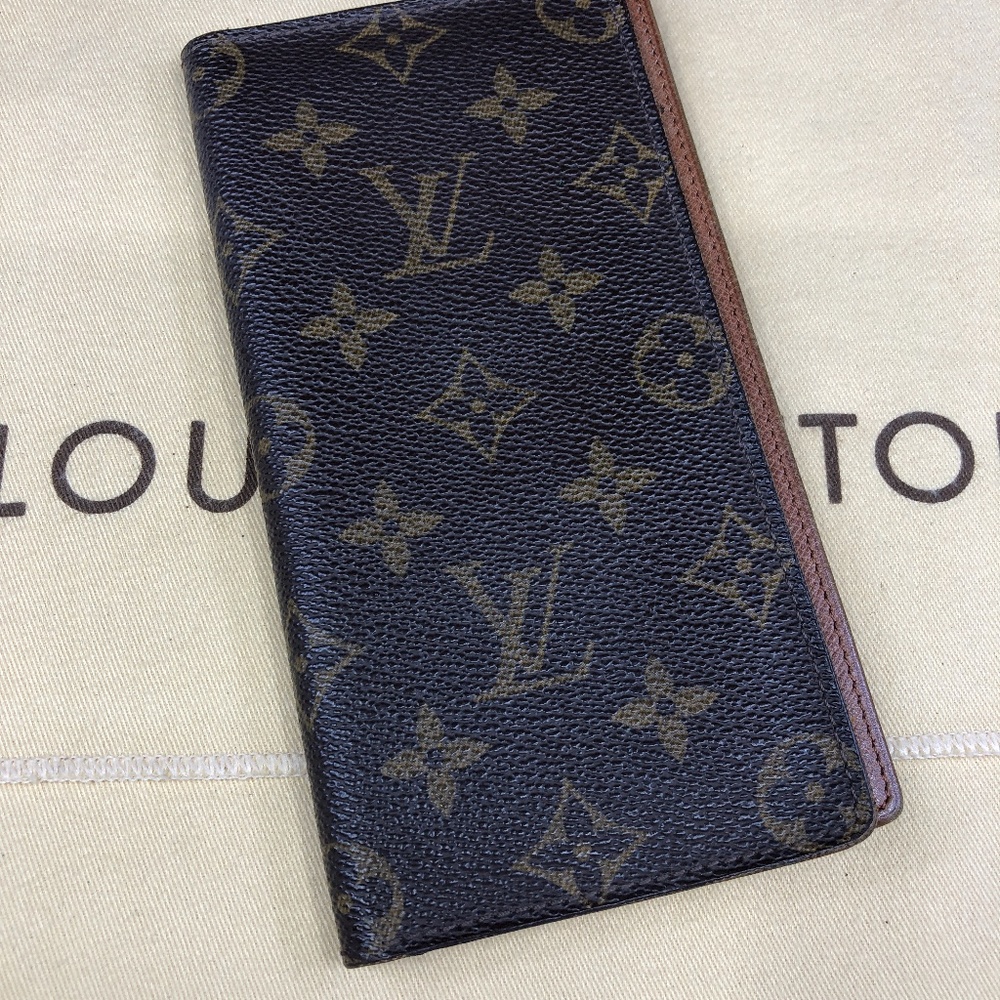 Louis Vuitton Monogram Canvas Brown Black Long Wallet